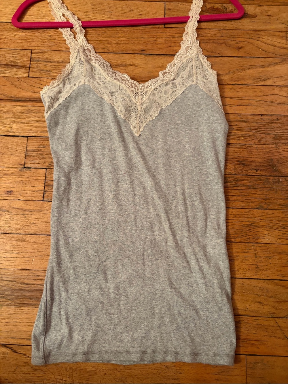 Abercrombie and fitch gray lace tank top